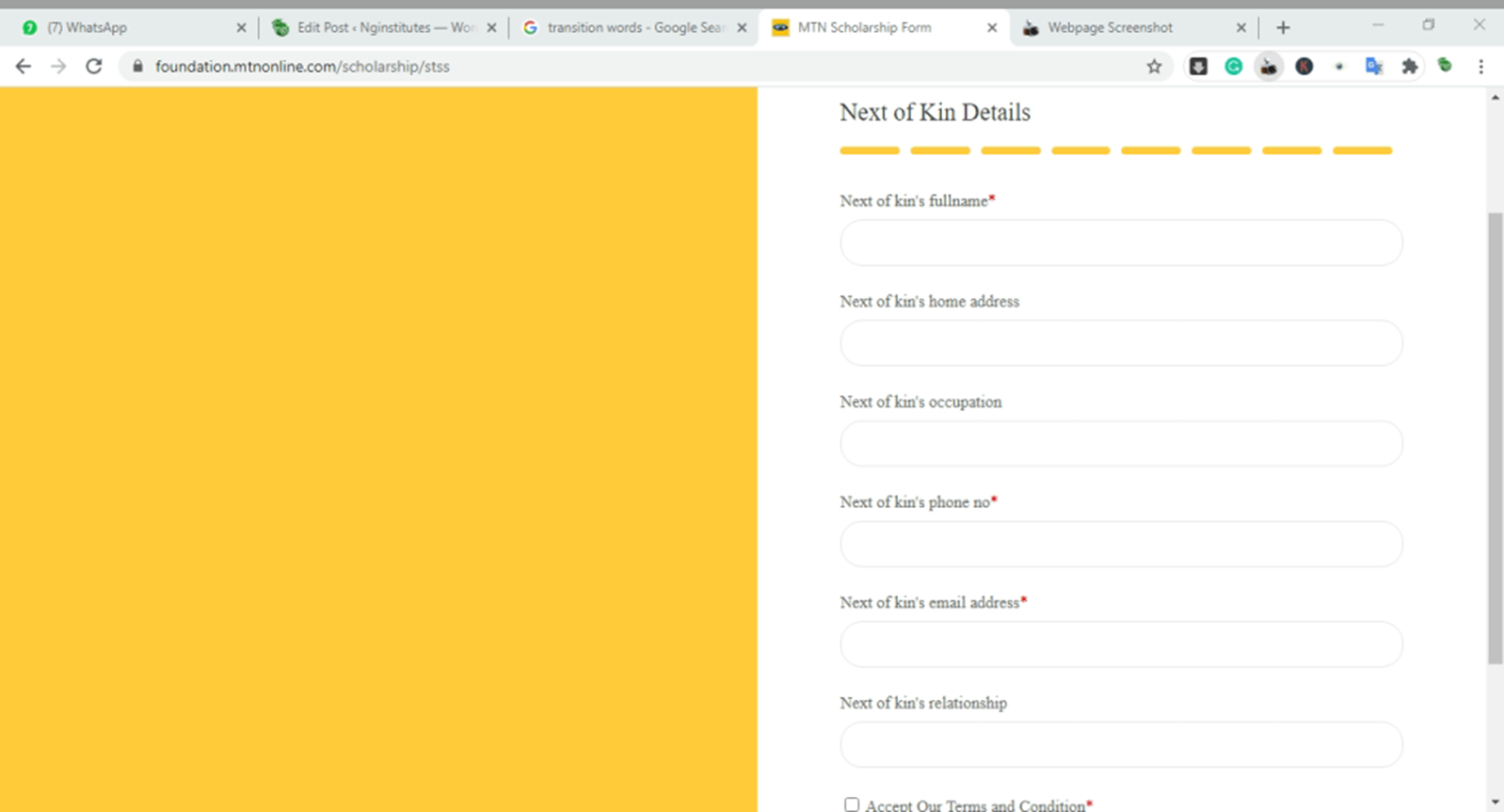 Apply for MTN Foundation Scholarship for Nigeria Students