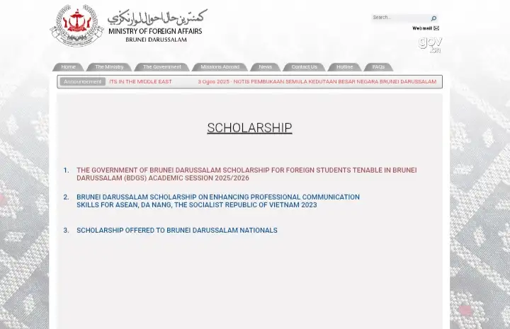 government-of-brunei-darussalam-scholarship 